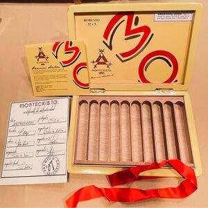 Montecristo Yellow Wooden Finished Cigar Box